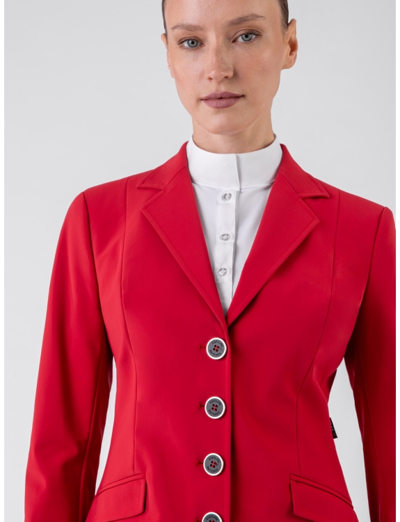 Giacca sartoriale da donna rossa Abbigliamento da equitazione da donna Collezione Linea Competition di Equiline