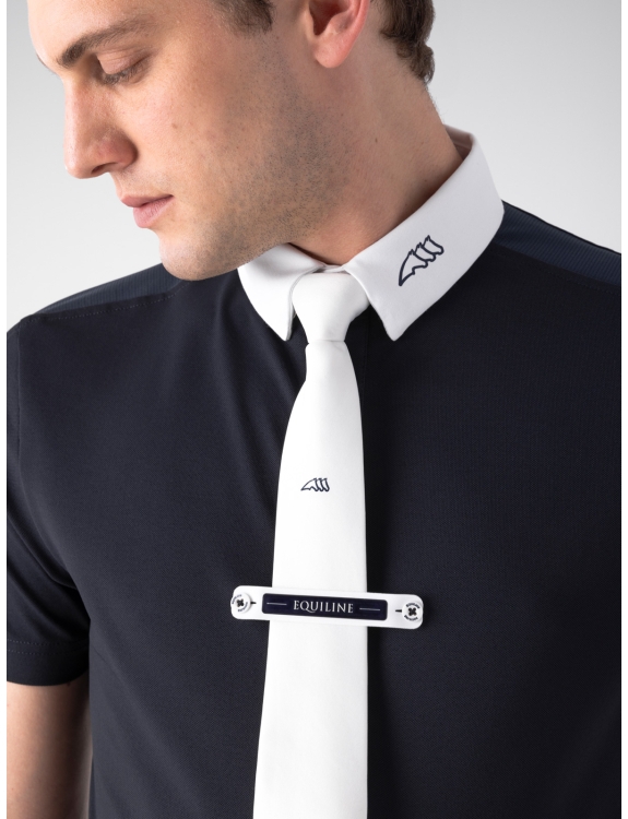 Short sleeve polo with necktie sale