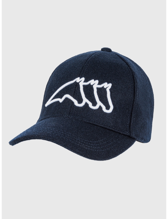 Unisex blue cloth baseball cap with white logo Horse riding clothing F W 23 Collection
