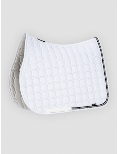 RIO - TAPIS DE SELLE OCTAGON AVEC STRASS BLANC
