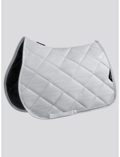 EQGLOW -  White rombo saddle  pad with rhinestones