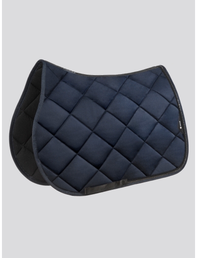 EQGLOW -  Blue rombo saddle  pad with rhinestones