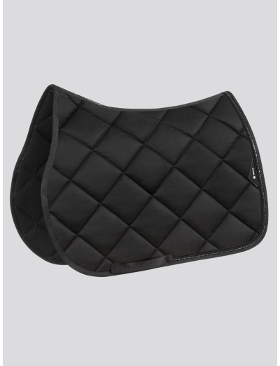 EQGLOW -  Black rombo saddle  pad with rhinestones