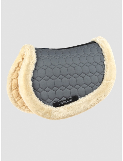 SNUGGLY - TAPIS DE SELLE AVEC ECO MOUTON - FACE INTÉRIEURE ET EXTÉRIEURE GRIS