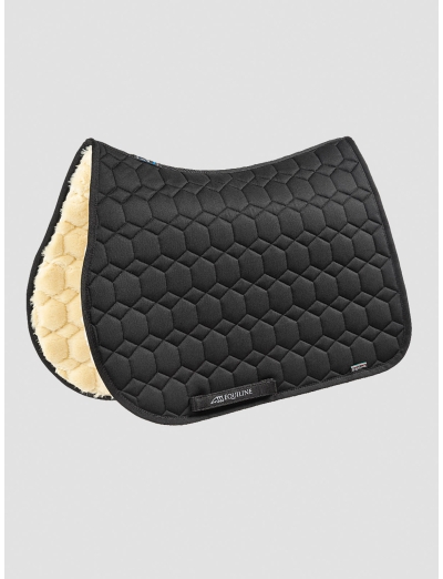 EXATRON LAIDBACK - TAPIS DE SELLE AVEC ECO-MOUTON ET MOTIF EXATRON NOIR