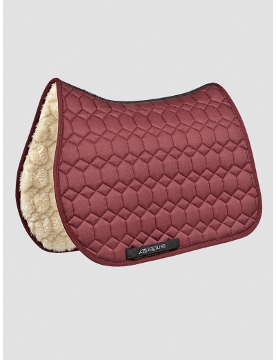 EXATRON LAIDBACK - TAPIS DE SELLE AVEC ECO-MOUTON ET MOTIF EXATRON BORDEAUX