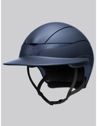XANTO - casco sun visor blu opaco con strass