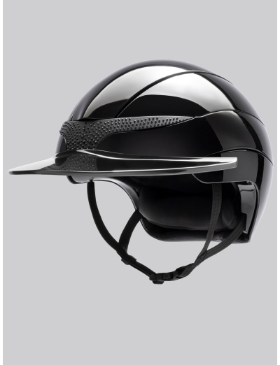 XANTO - casco sun visor nero lucido con strass