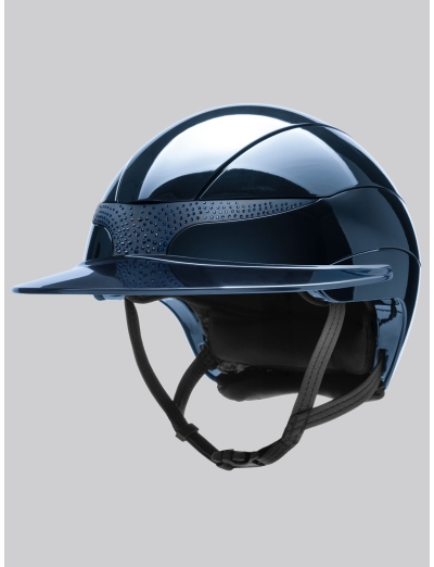 XANTO - casco sun visor blu lucido con strass