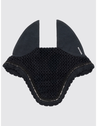 EQLUSTRA - Black earnet with rhinestones