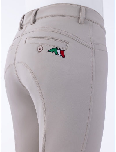 JHOANK – Pantaloni beige da bambino con grip al ginocchio