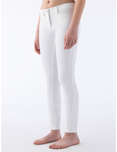 JAKLINK – White junior girl breeches with full grip