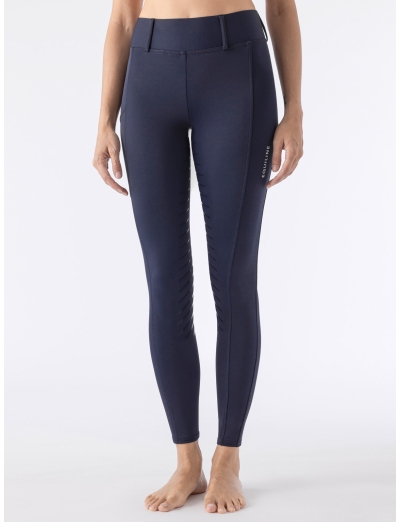 CARBEF– Legging full grip bleu pour femme avec poche smartphone