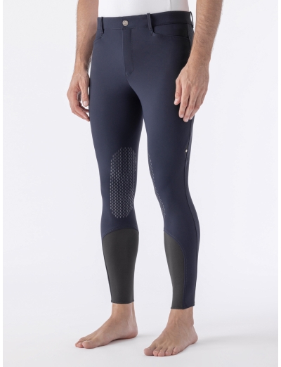 GRAFTONB - Pantaloni  B-MOVE da uomo blu con grip ginocchio