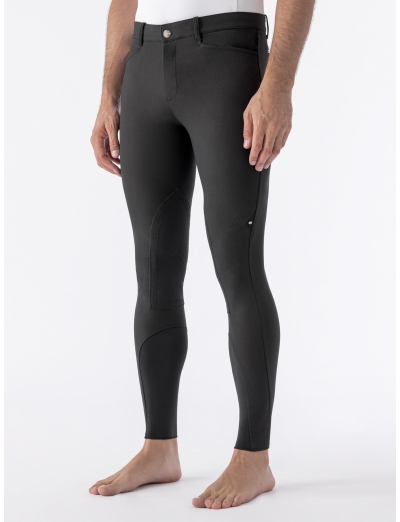 GRAFTON - Pantaloni uomo neri con patch e logo tricolore