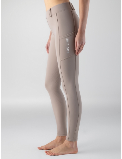 Taupe women's full grip riding leggings