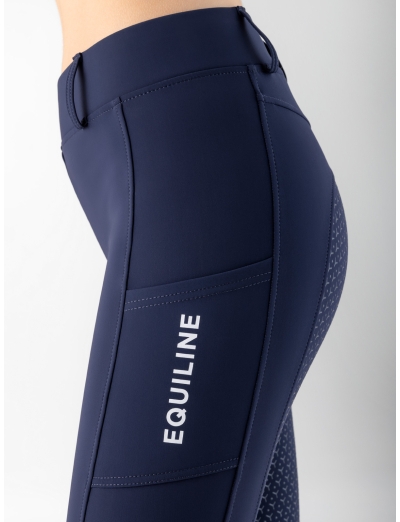 Legging d'équitation bleu cobalt femme full grip