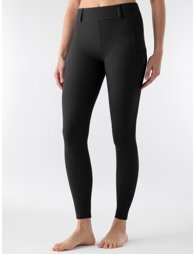 Grey print women's full grip riding leggings