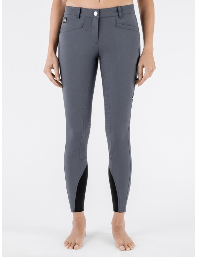 CEDAR – Grey women’s full grip breeches with zipped pocket