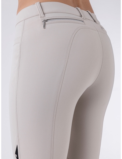 ASH – Beige women’s knee grip breeches with zipped pocket