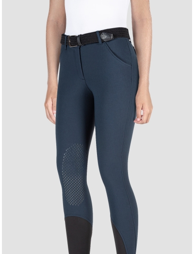 BICE – Blue women’s breeches knee grip and Italian flag logo