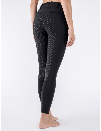 ADELLEK – Schwartz  B-MOVE-Damenreithose mit Full Grip und hohem Bund