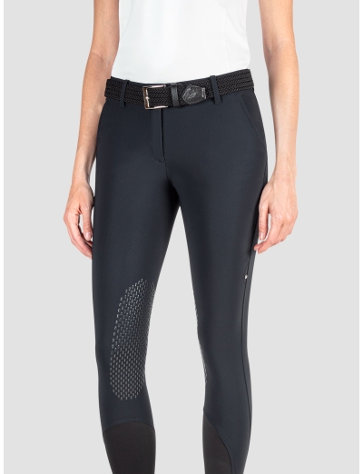 BRENDAK - DAMEN-REITHOSE B-MOVE KNEE GRIP SCHWARTZ