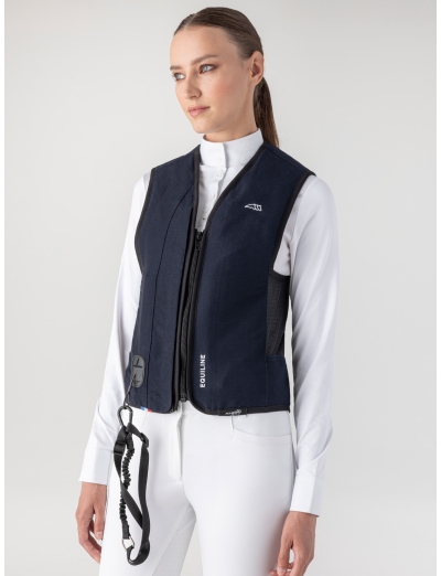 BELAIR – gilet airbag bleu unisexe avec protecteur dorsal