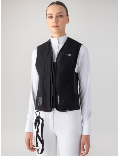 BELAIR – black unisex airbag vest with back protector