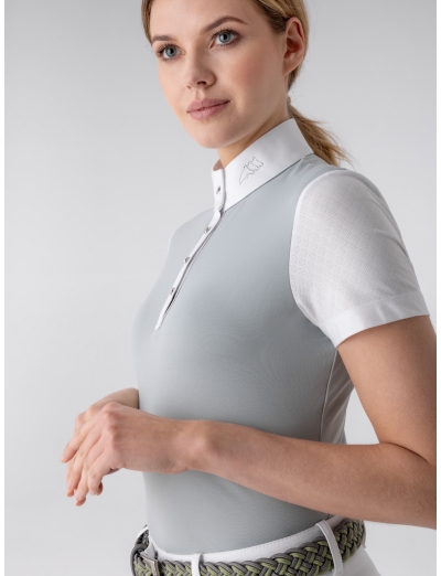 GRÜNES KURZÄRMELIGES MILIEU TURNIER-POLOSHIRT FÜR DAMEN
