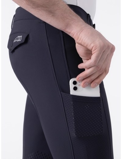 Pantaloni blu knee grip da uomo