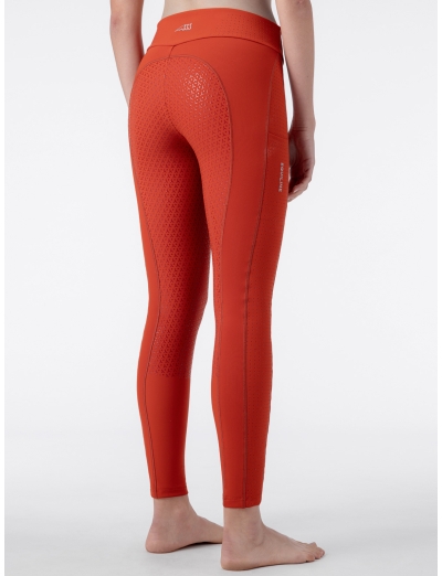 Orange women's full grip leggings
