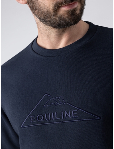 Blue men's crewneck sweatshirt