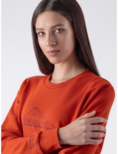 Orange women's crewneck sweatshirt