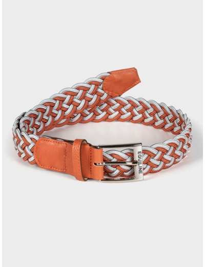 Orange and artic ice unisex braid belt