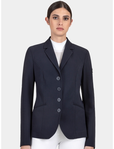 BLUE WOMEN'S COMPETITION JACKET WITH MIRO-HOLES FABRIC