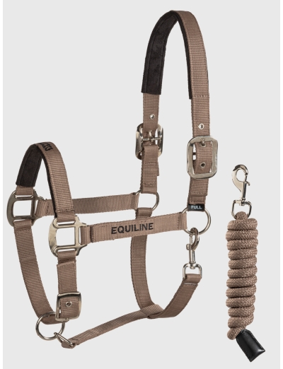 Set de corde et licou gris taupe