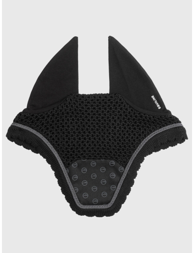 Bonnet de cheval tricoté noir