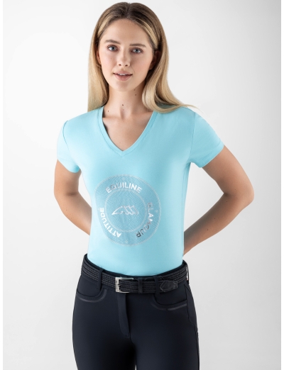Tibetan stone woman’s t-shirt with strass logo