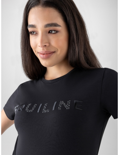 Black woman’s t-shirt with strass lettering
