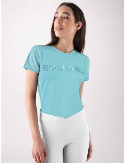 Tibetan stone woman’s t-shirt with strass lettering