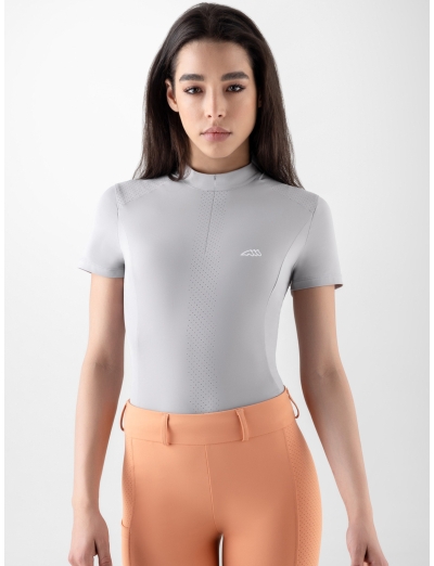 Polo da allenamento lilac grey da donna  maniche corte