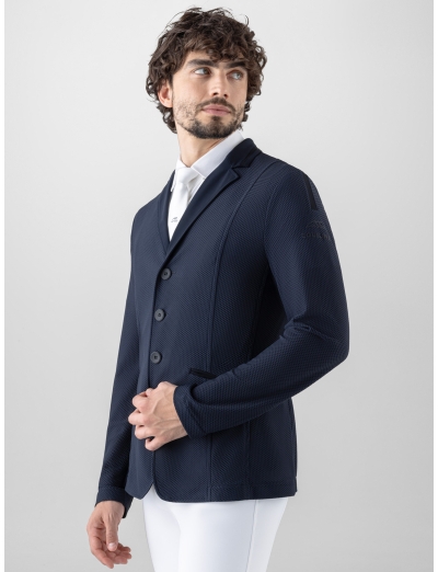 Giacca da competizione blu in mesh da uomo