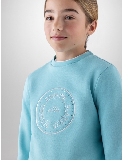 Tibetan stone girl’s roundneck sweatshirt