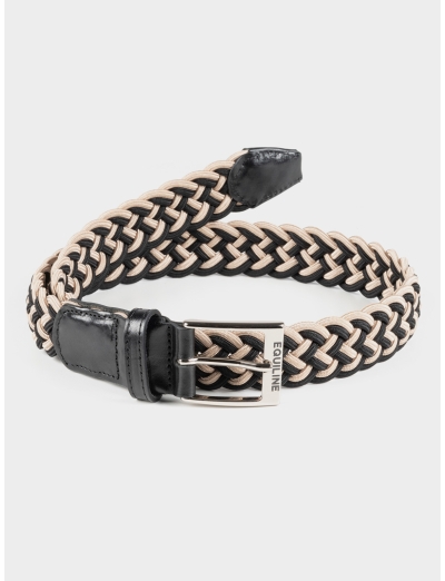 Cintura elastica intrecciata nera unisex