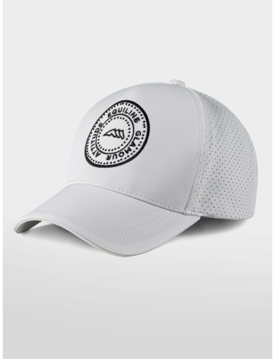 White glamour baseball cap with strass