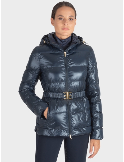 Blue Women's Padded Bomber With Hood : Women's Riding Clothing Late ...