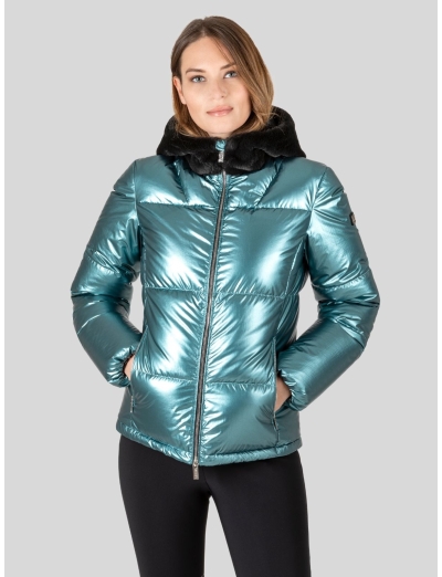 DAUNENJACKE FÜR DAMEN, GREEN BEETLE
