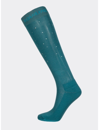 GREEN BEETLE EQUILINE SOCKS WITH MICROSTUDS