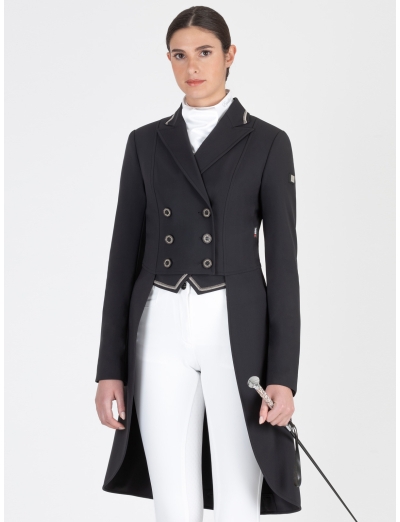 BLACK WOMEN’S COMPETITION TAILCOAT WITH CHAIN BALL DETAILS
